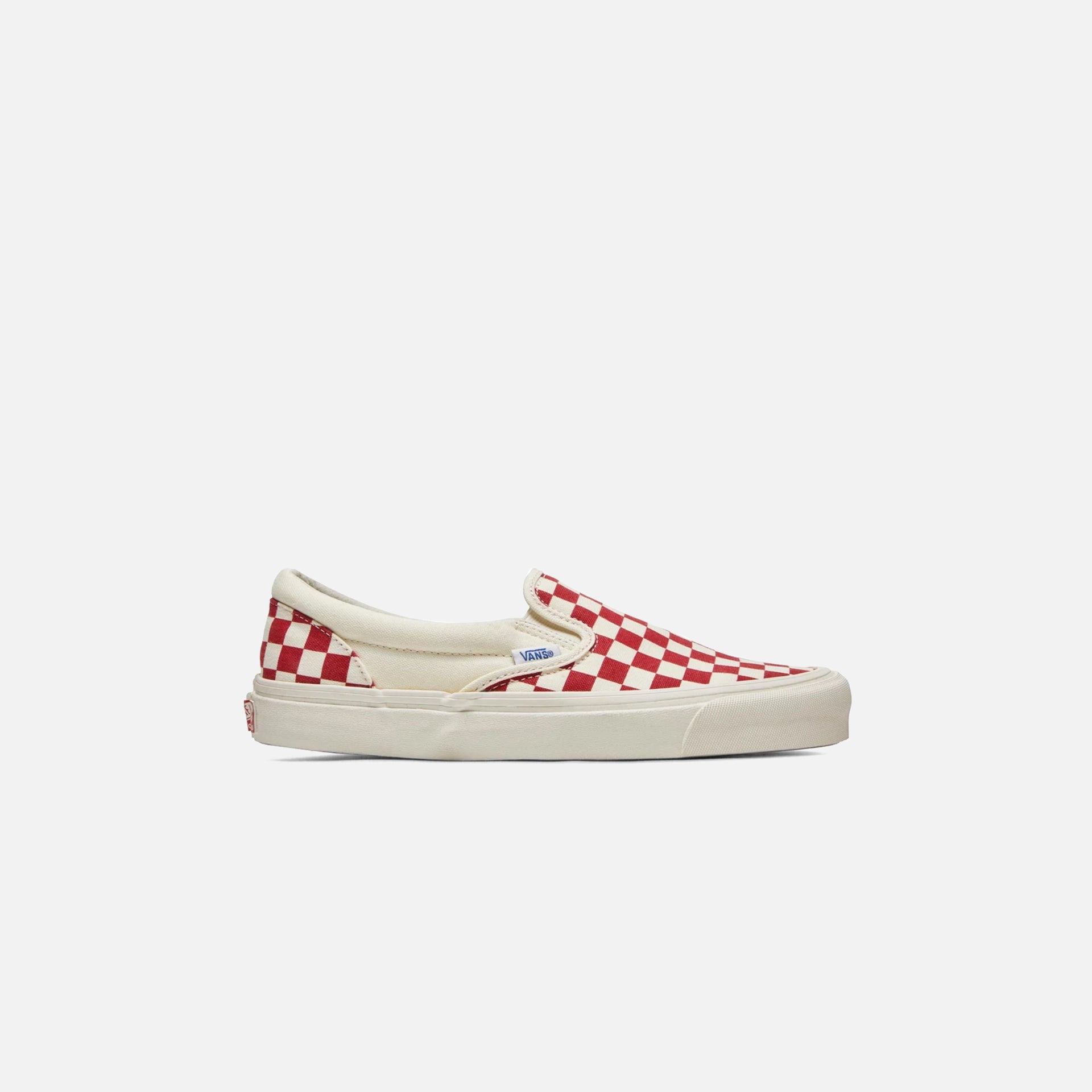 Vans Vault OG Classic Slip-On LX Checkerboard White Red – Kith