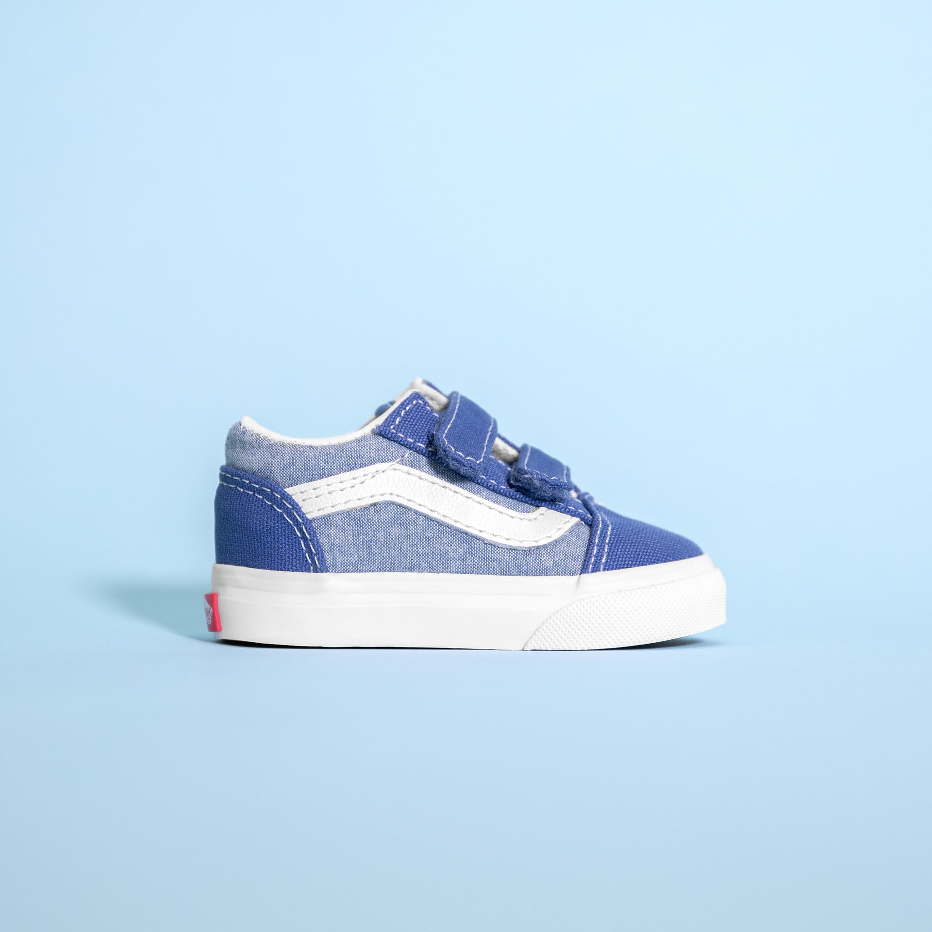Vans Toddler Old Skool V Chambray Canvas True Navy True White