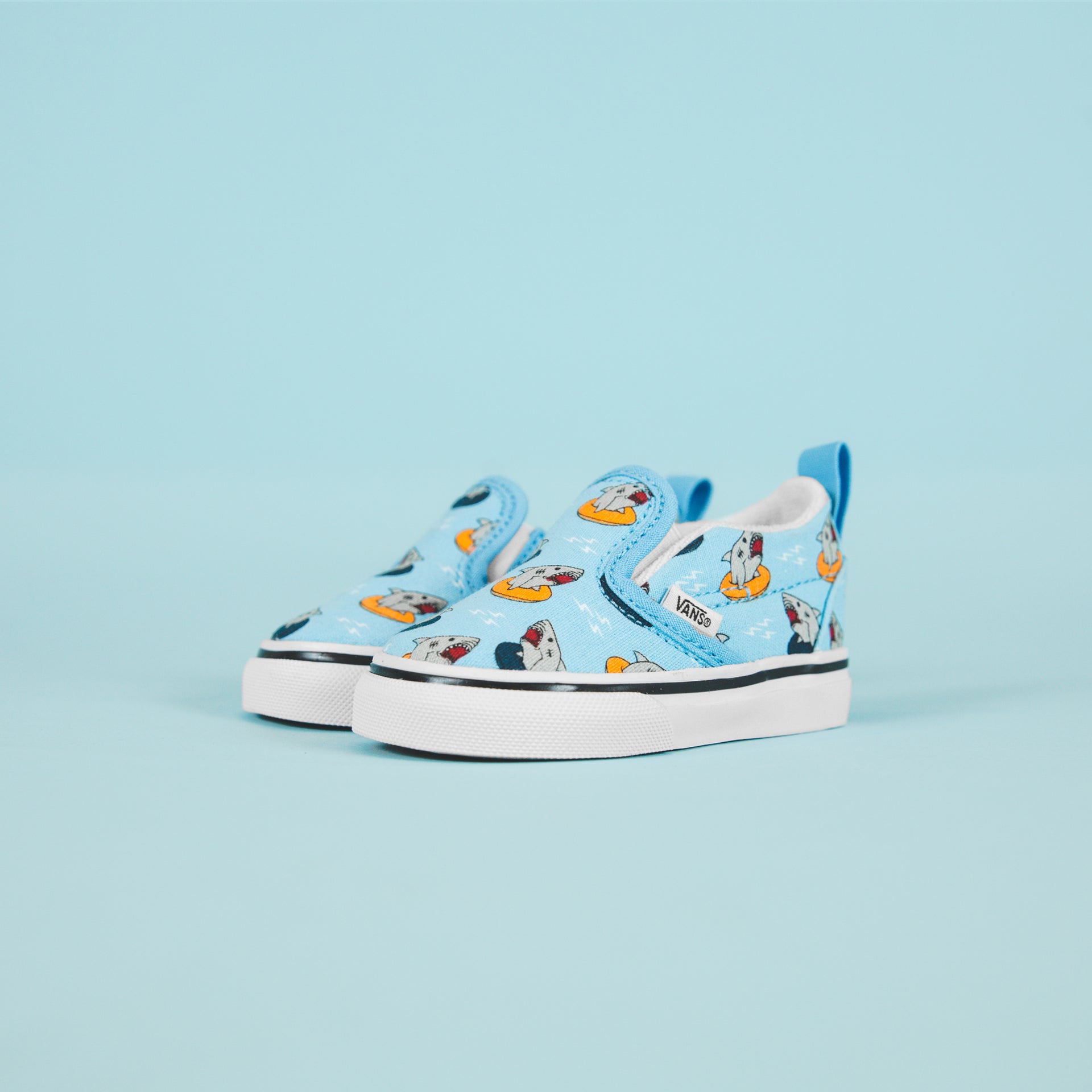 Vans Kids Slip-On V Floatie Sharks - Sailor Blue / True White