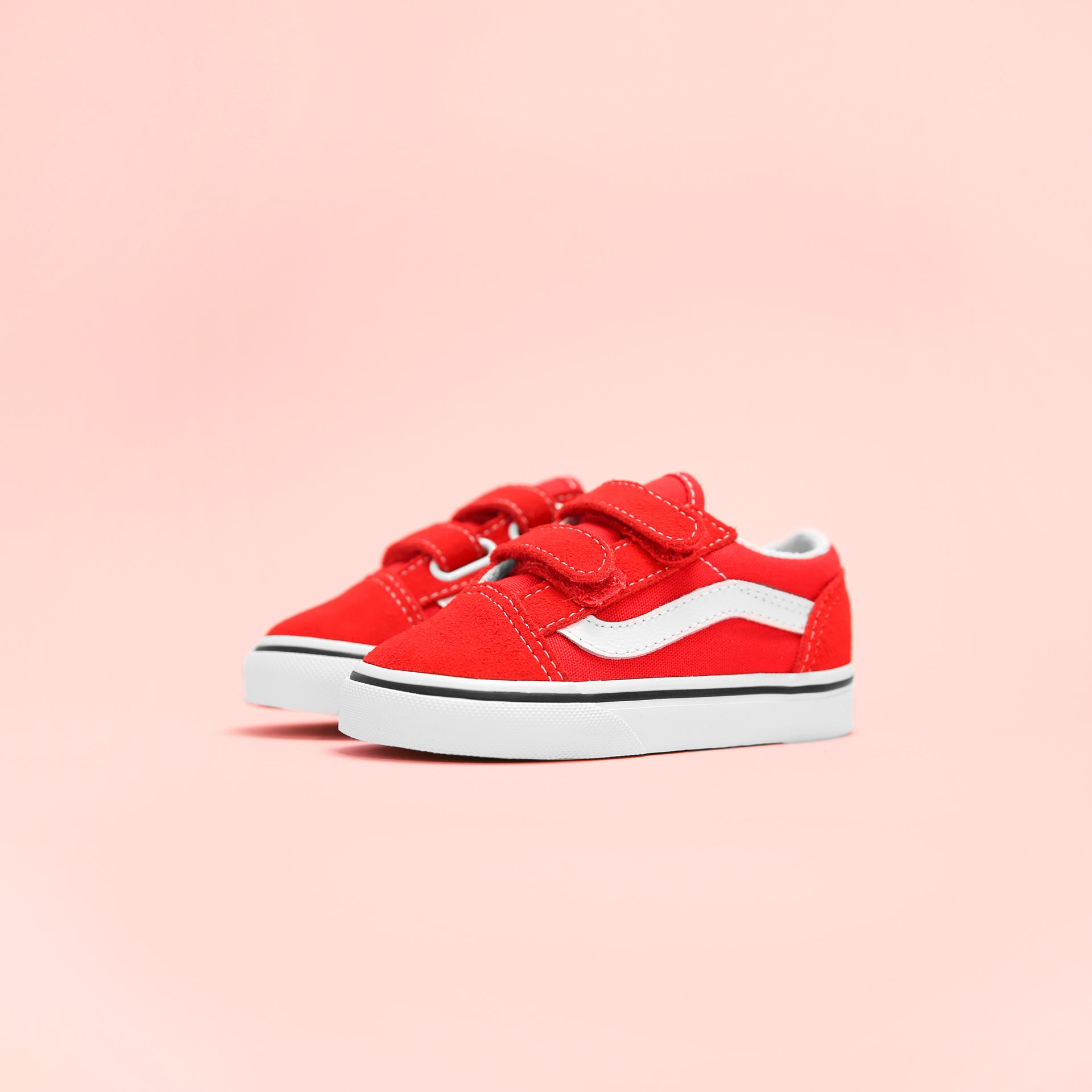 Vans Toddler Old Skool V - Racing Red / True White