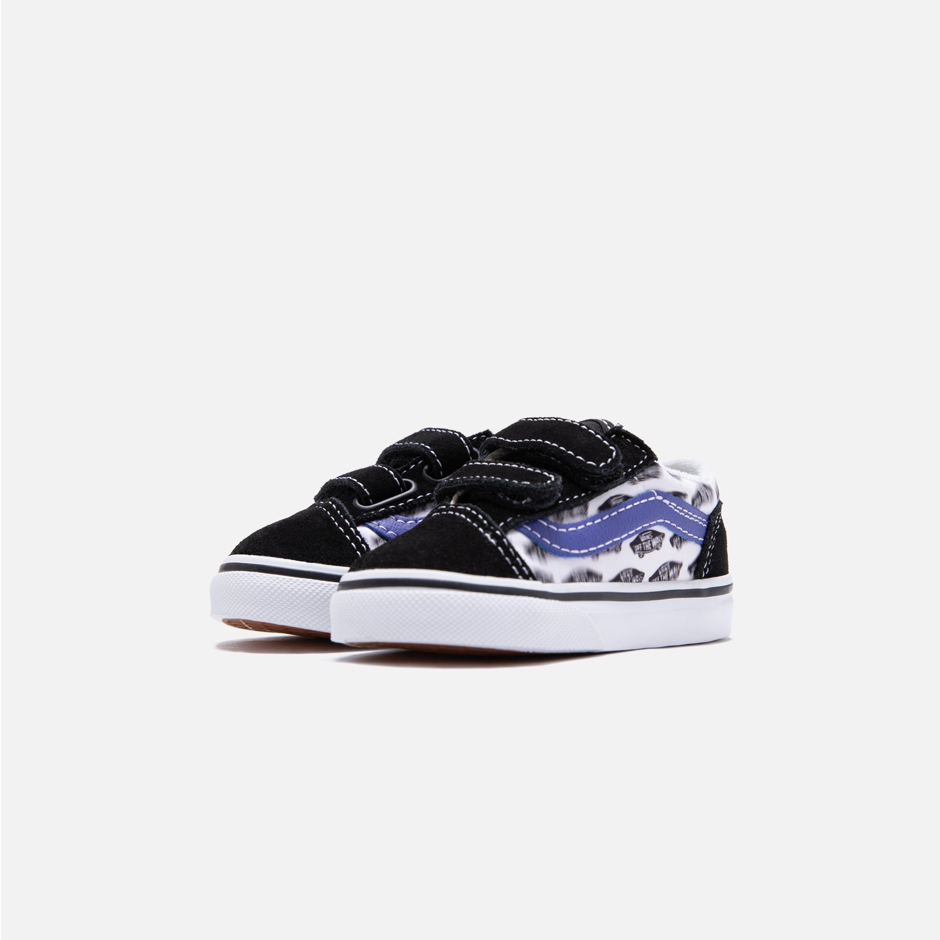 Vans Toddler Old Skool V Blur Boards - Black / Royal Blue