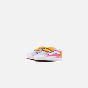 Vans Toddler Old Skool V - Colorblock / Fuchsia Pink / True White
