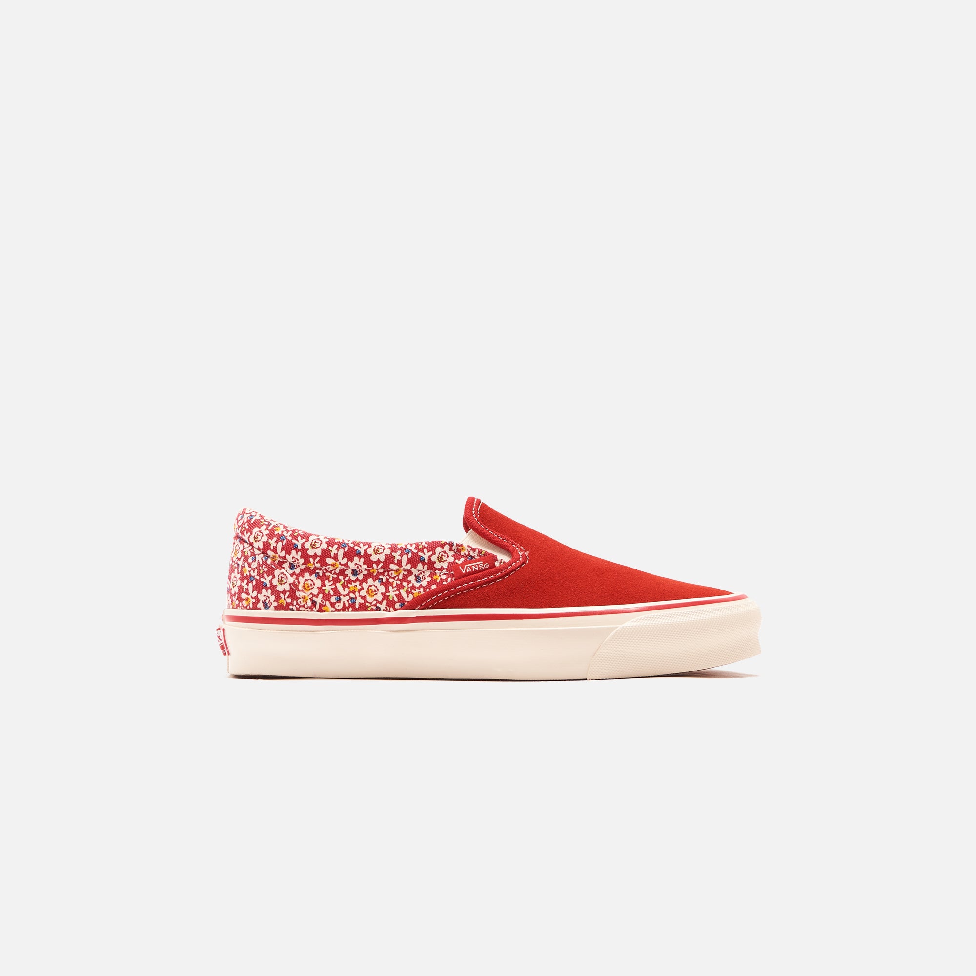 Vans slip on racing red sale