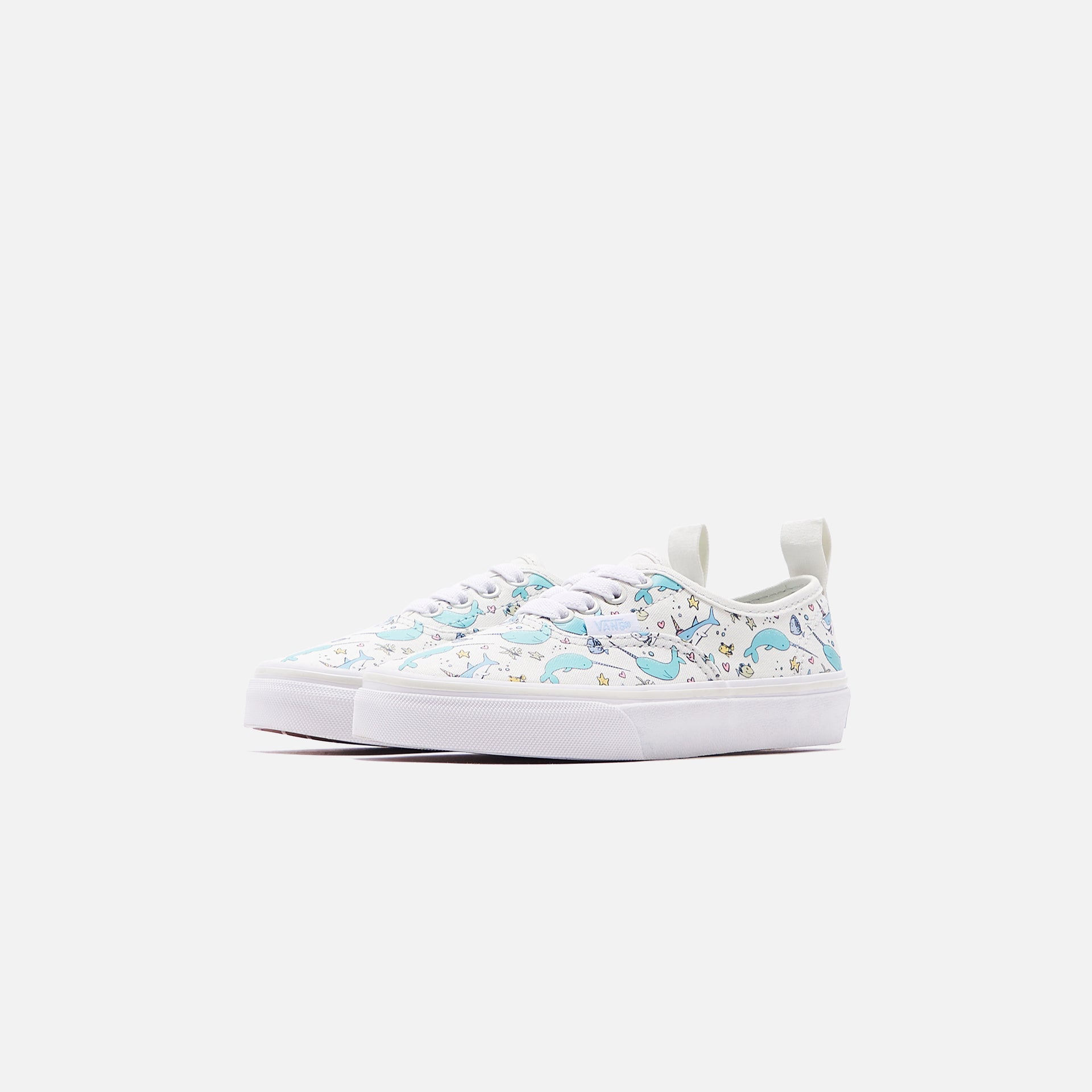 Vans Pre-School Authentic Elastic Lace - Shark Party Blue / True White