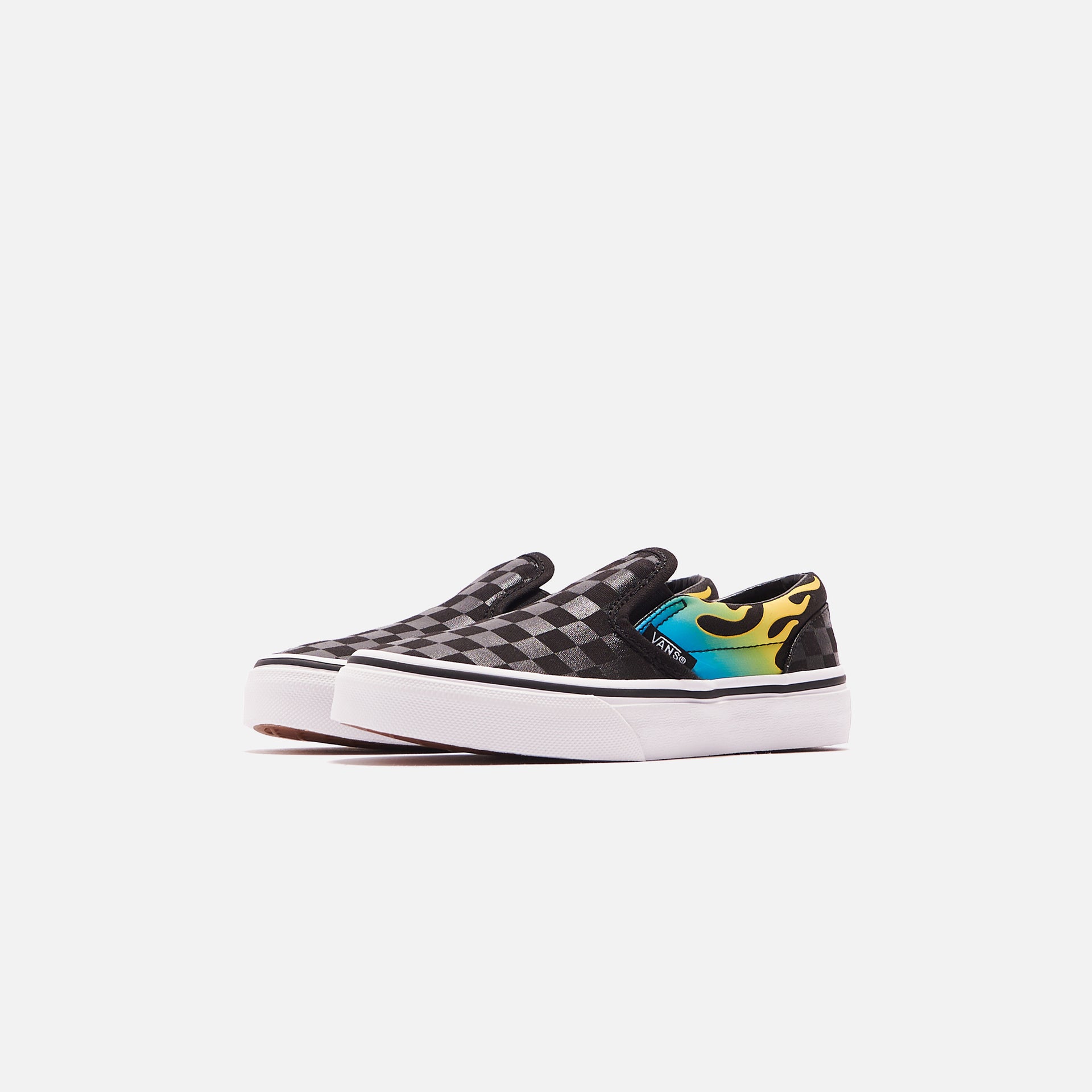 Vans Pre-School Classic Slip-On - Glow Flame Black / True White