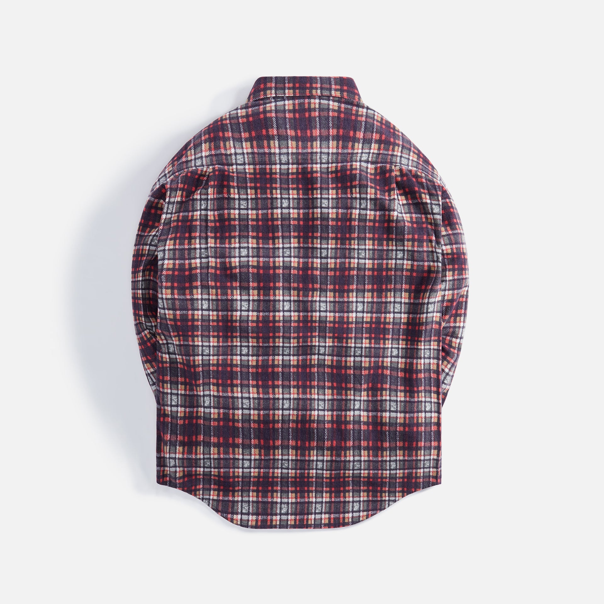 Visvim Pioneer Khaki Check Long Sleeve Shirt - Red