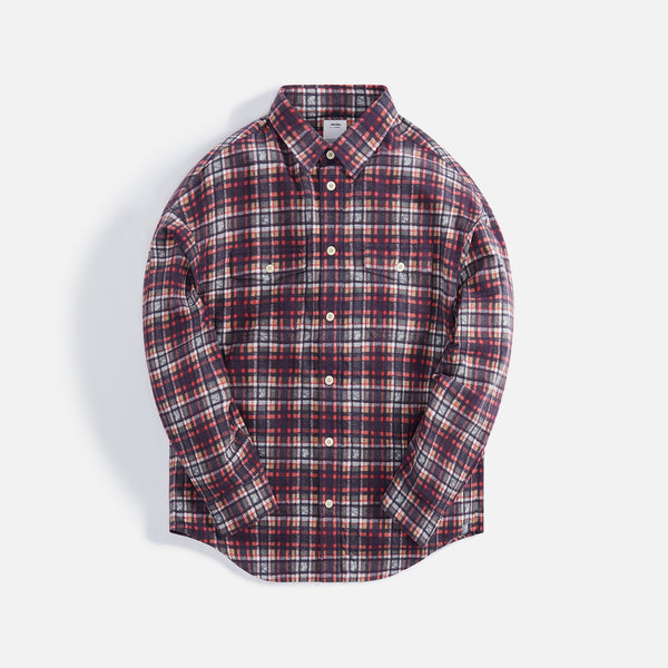 Visvim Pioneer Khaki Check Long Sleeve Shirt - Red – Kith