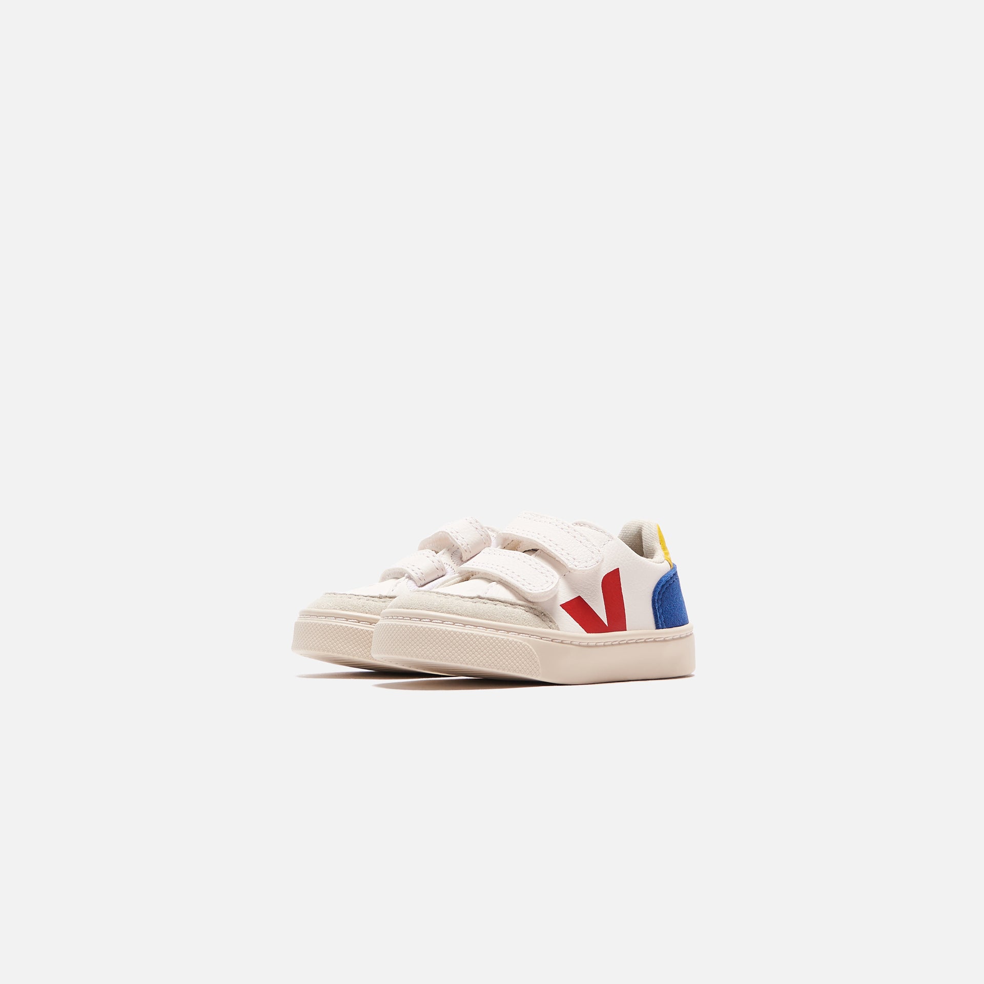 Veja Small V12 Velcro - White / Blue