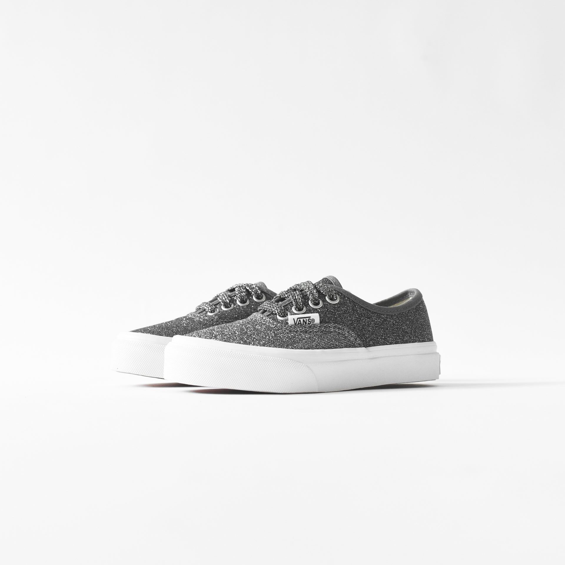 Vans Kids Authentic - Black Glitter / White