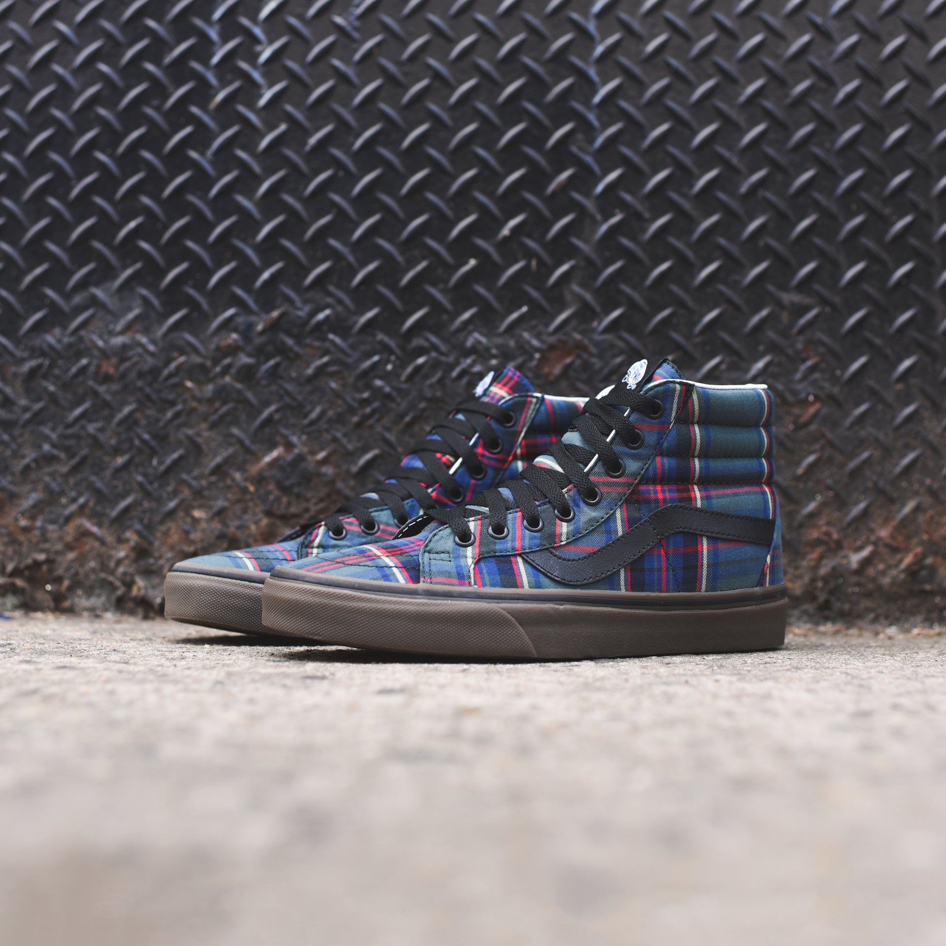 Vans Sk8-Hi - Green Plaid / Gum