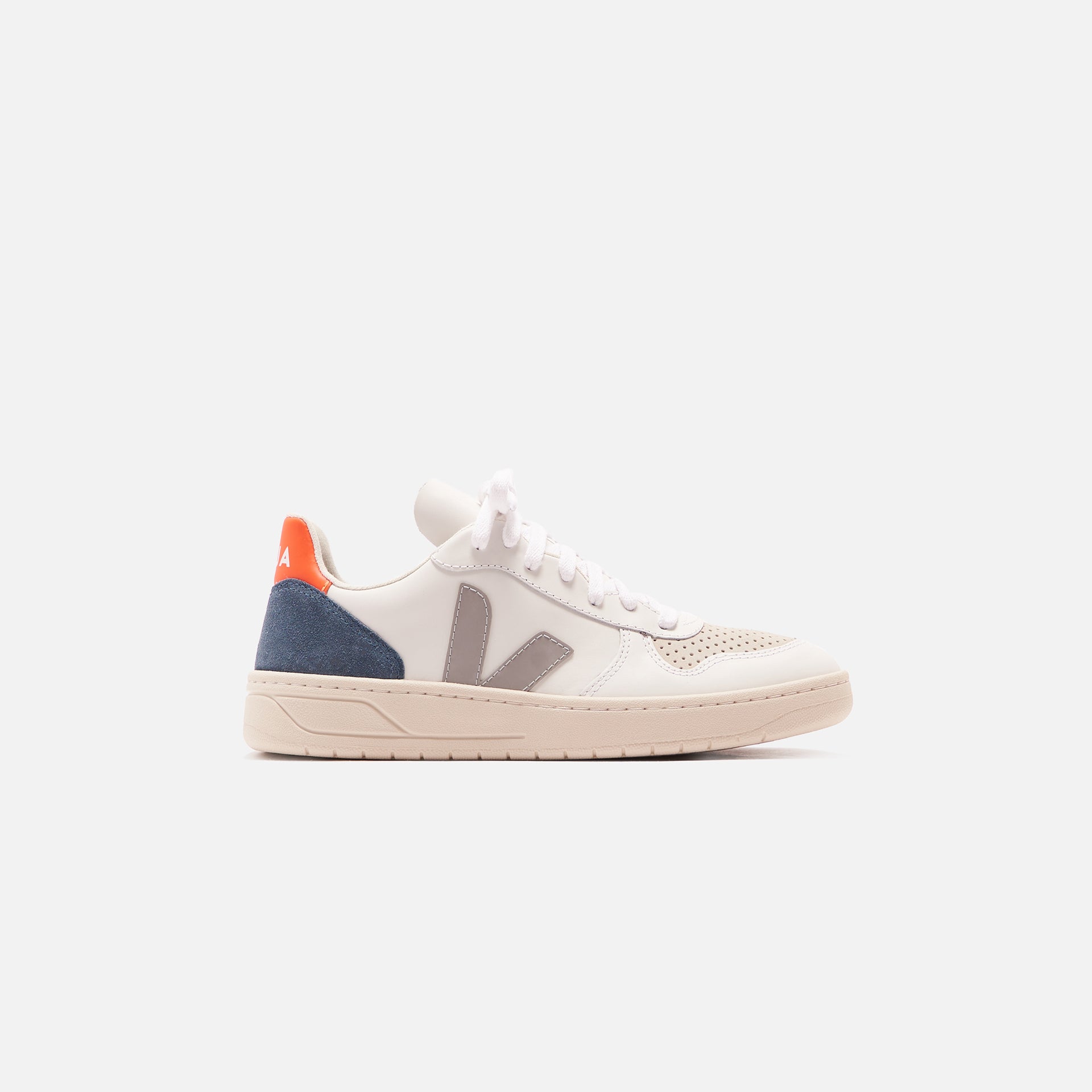 Veja WMNS V-10 - Extra White / Oxford Grey / Orange Fluo