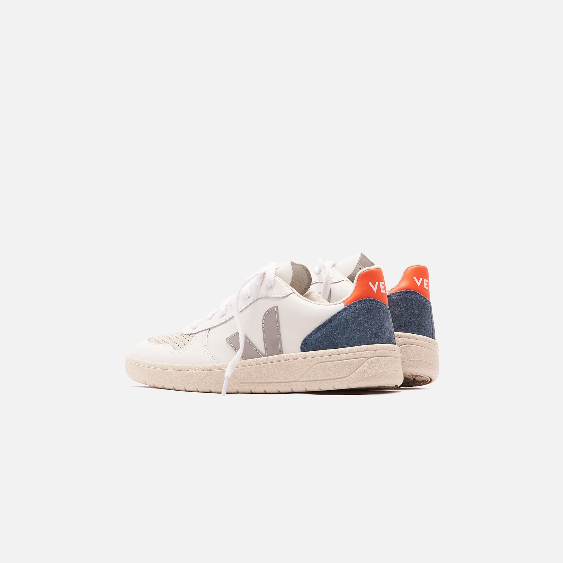 Veja WMNS V-10 - Extra White / Oxford Grey / Orange Fluo