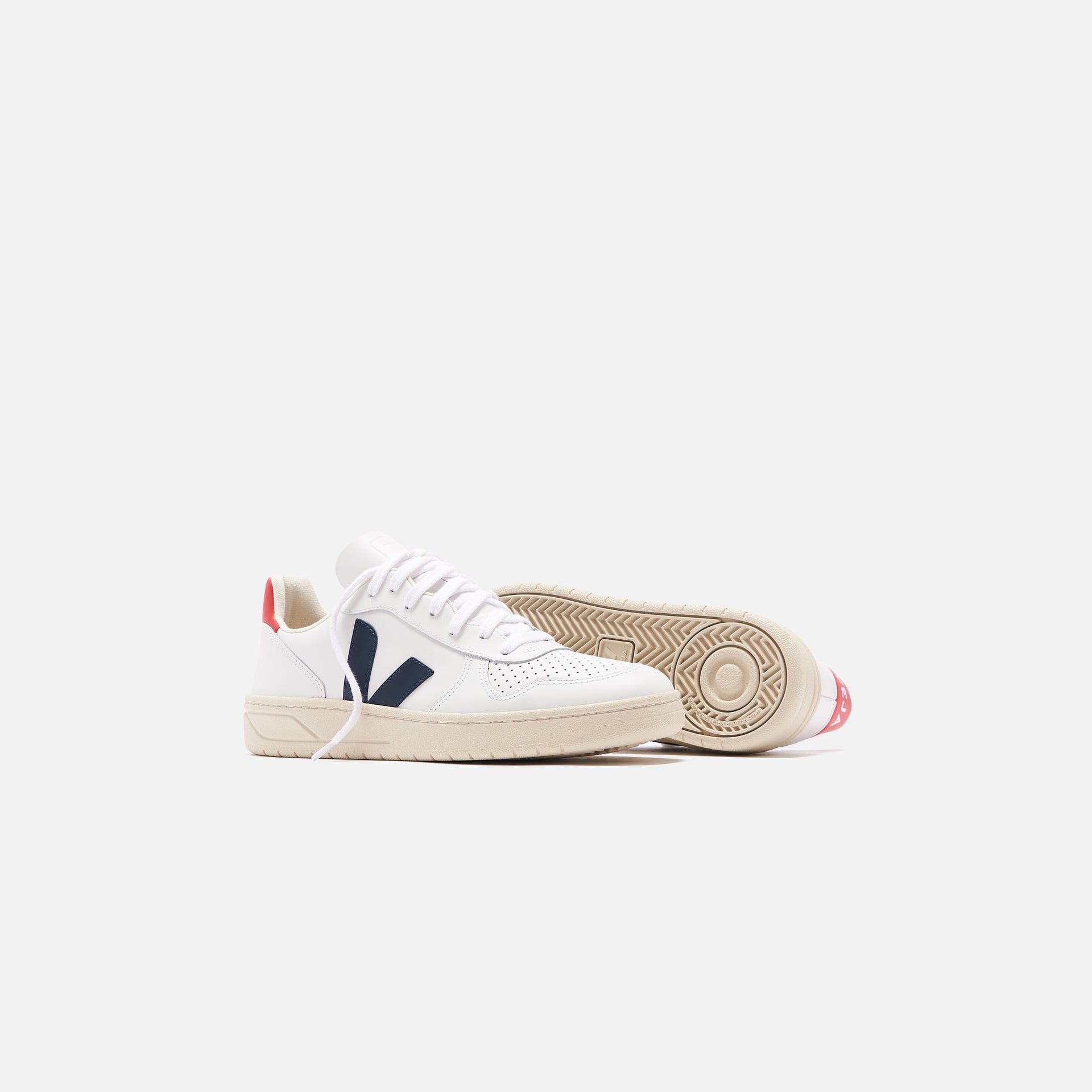 Veja V-10  - White / Navy / Red