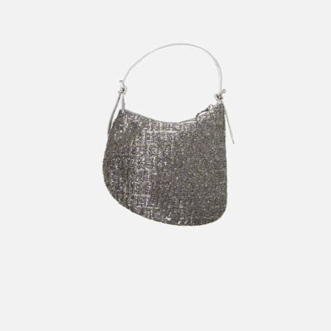 Fendi Embellished Oyster Small - Silver