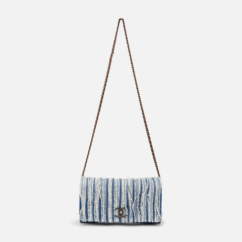 Blue – RvceShops - quilt Chanel Pink Leather - WGACA quilt Chanel Denim  Fringed Flap Bag
