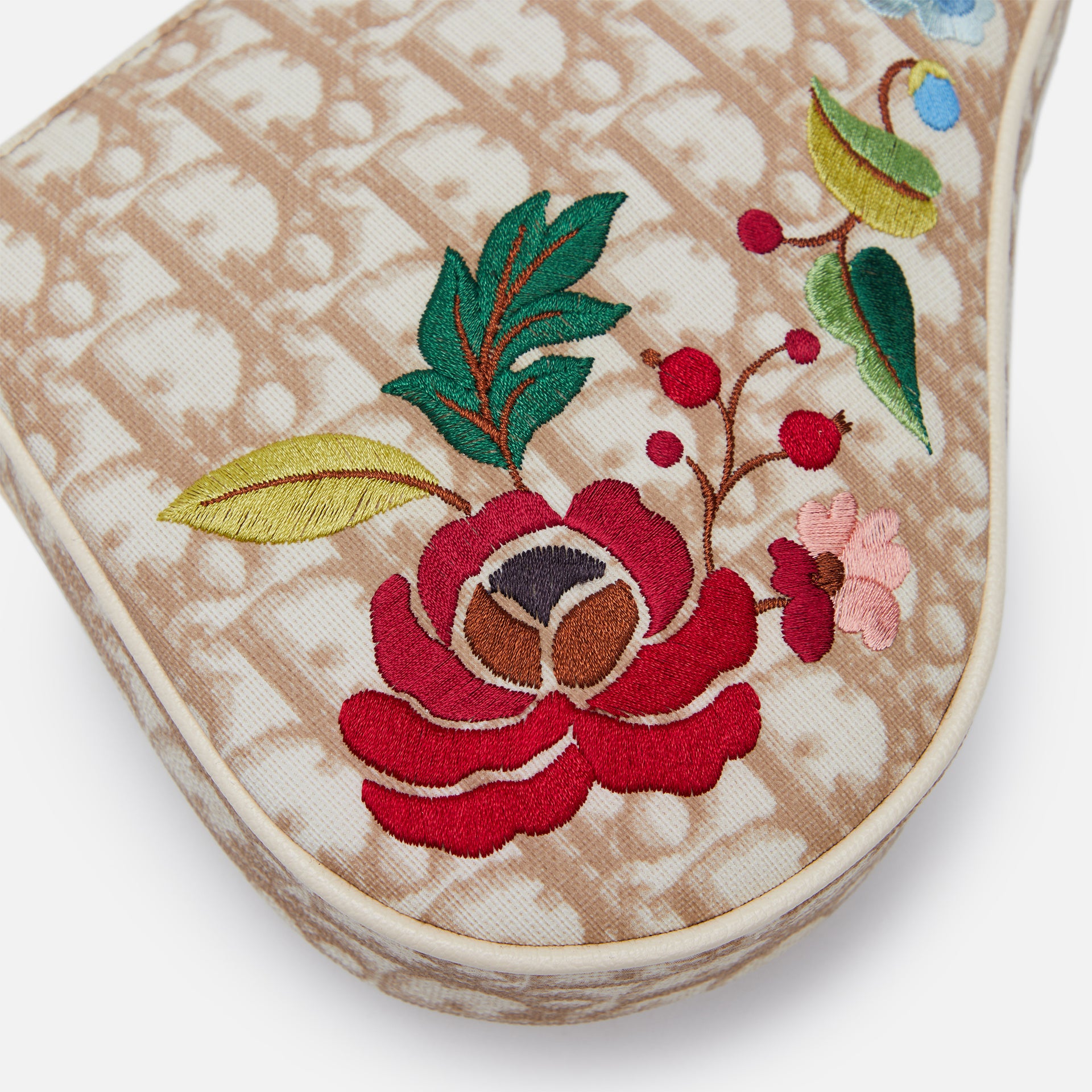 WGACA Dior Embroidered Saddle Mini Bag - Brown
