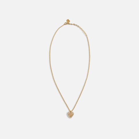 WGACA Dior Crystal Heart Neckace - Gold