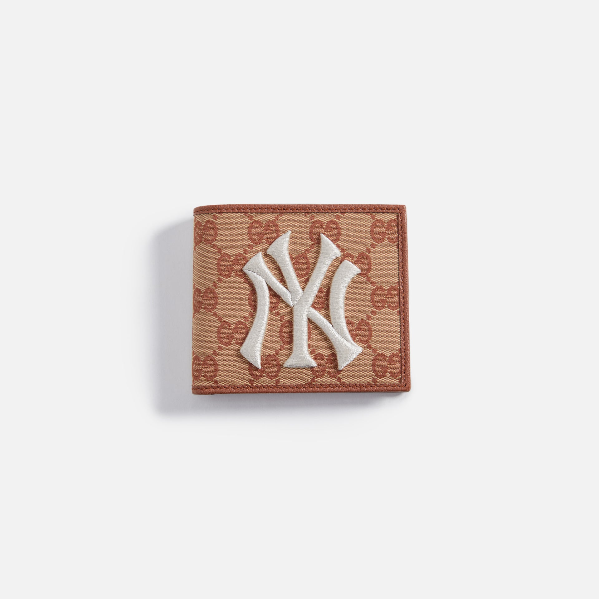 WGACA Gucci Canvas NY Yankees Wallet - Brown