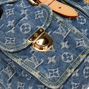 What Goes Around Comes Around Louis Vuitton Denim Baggy Gm Shoulder Bag in  Blue