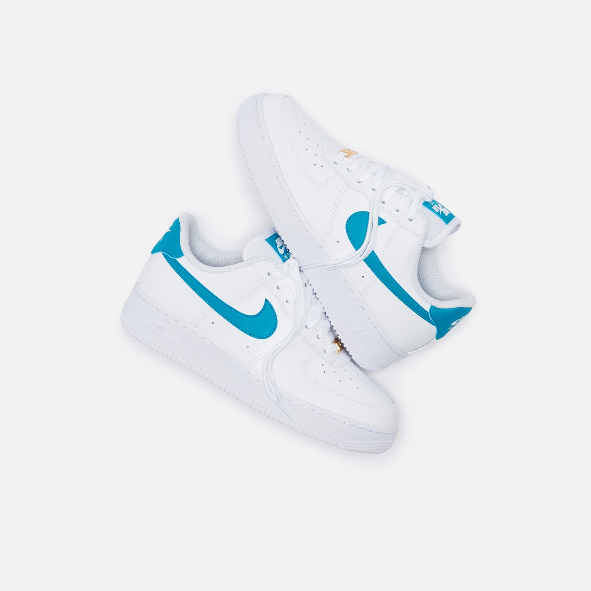 Nike WMNS Air Force 1 '07 - White / Teal Nebula / Metallic Gold