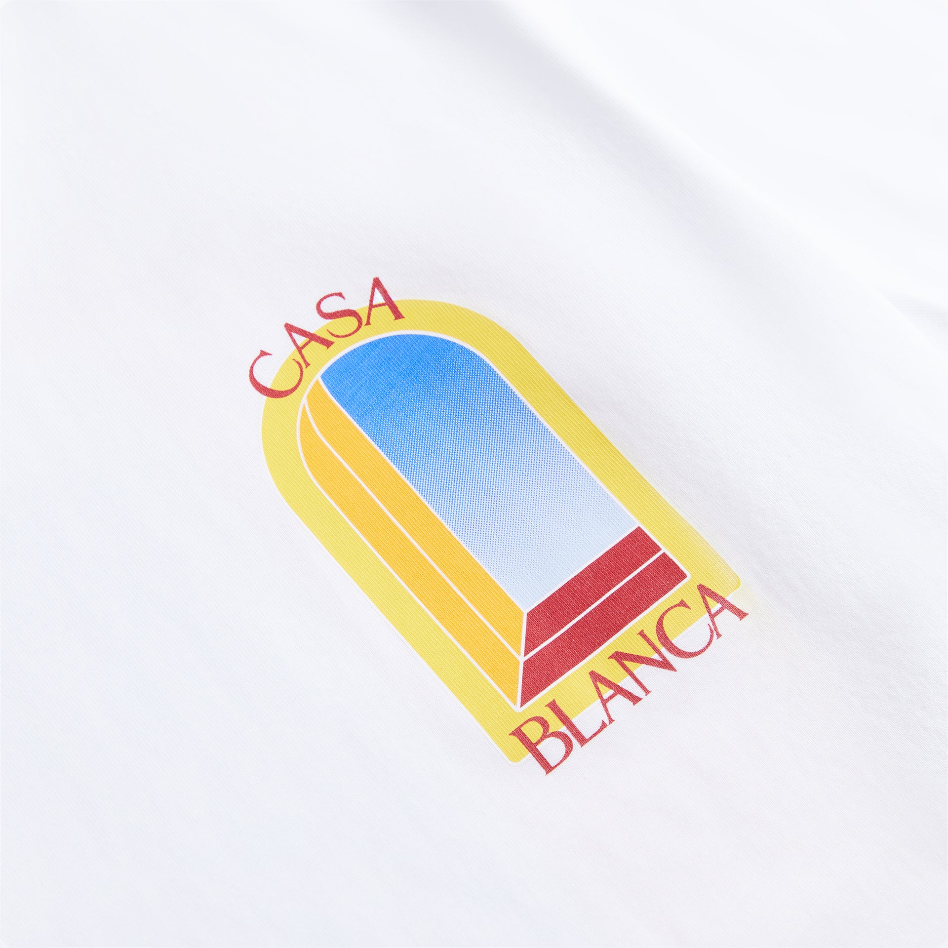 Casablanca Printed Tee in L'Arche De Jour - White