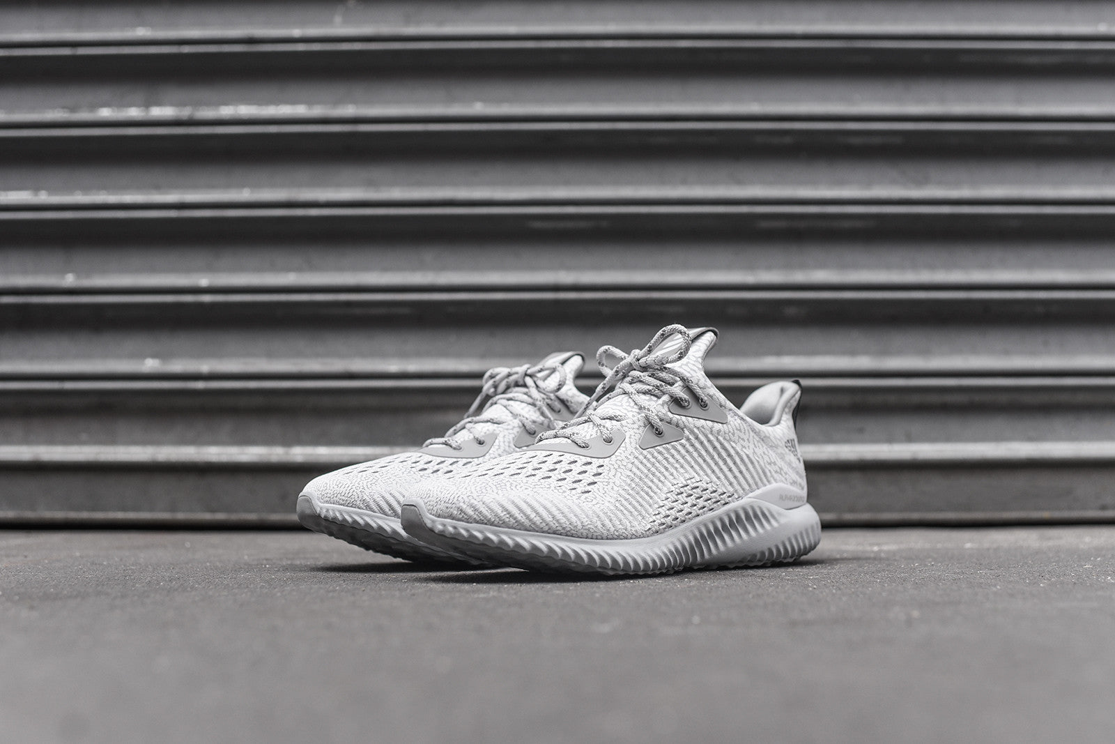 あむ Adidas Alphabounce 1 Running Shoes Sneakers Gray White Mens