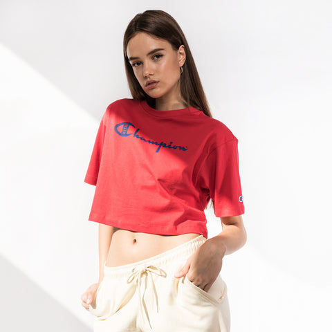 Kith x Champion Alexis Cropped Tee - Red