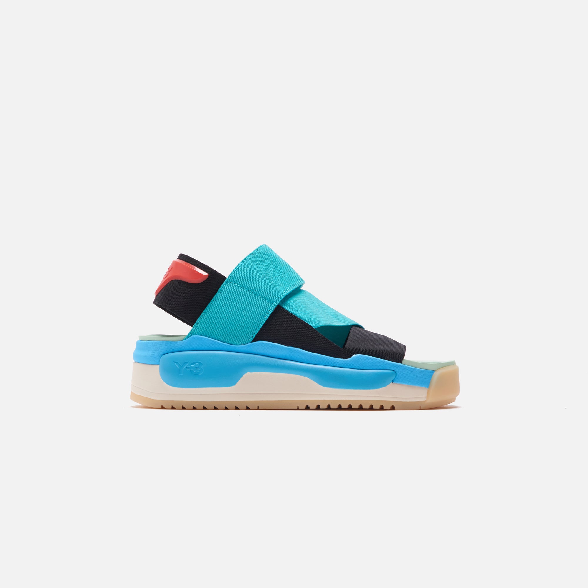 Y-3 Hokori Sandal - Black / Vivid Mint / Bright Cyan – Kith