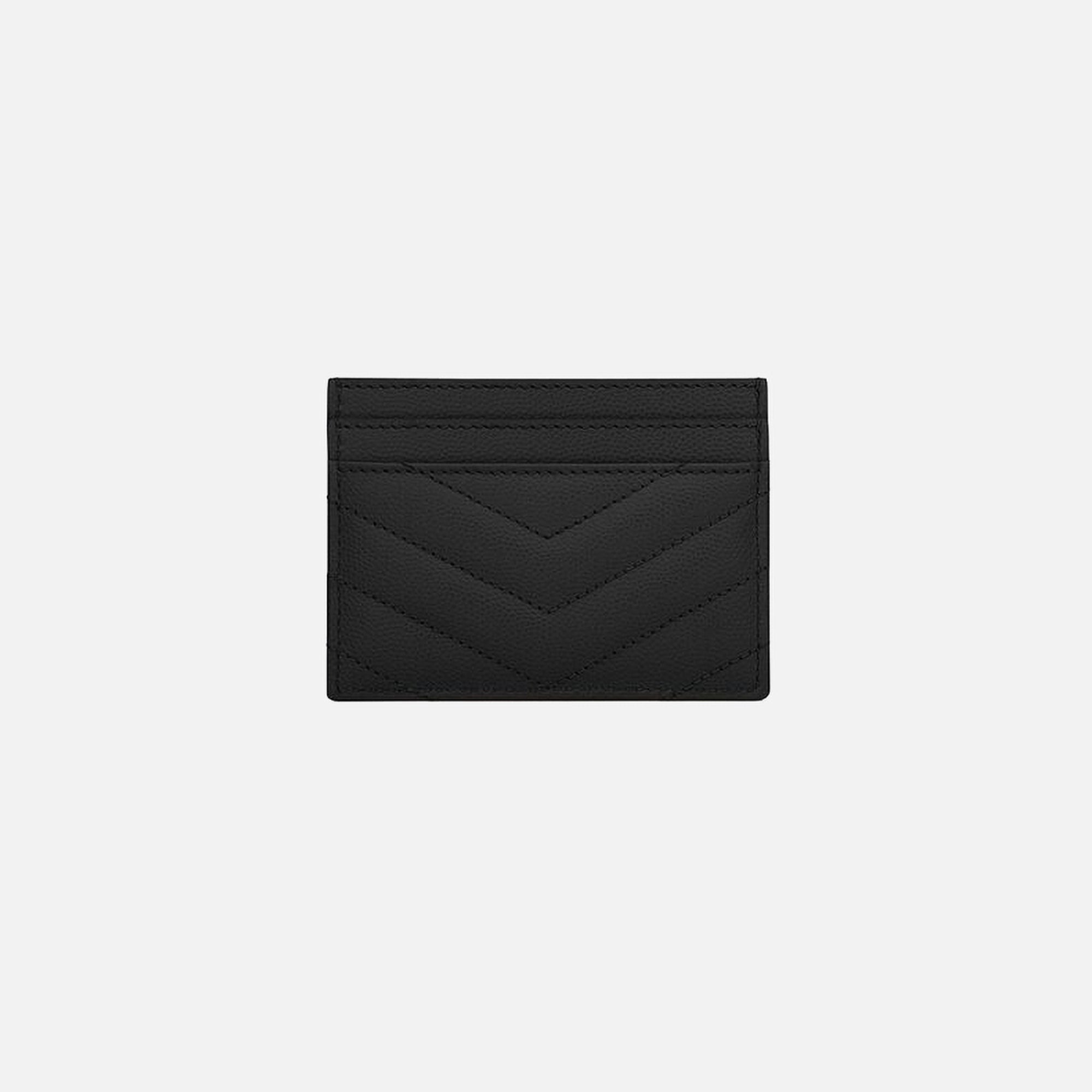 Saint Laurent YSL Credit Card Holder Chevron - Black – Kith