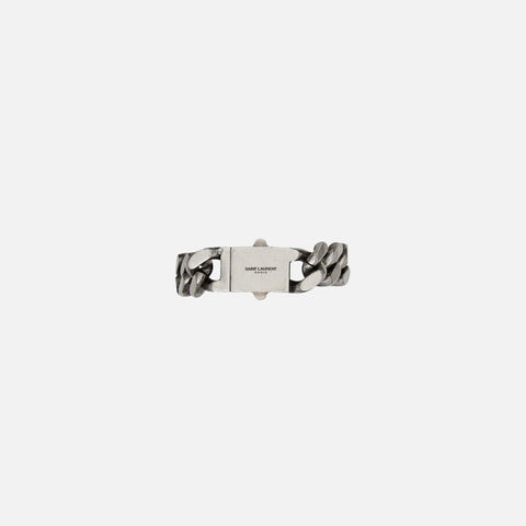 Saint Laurent Gourmette Chain Bracelet - Silver
