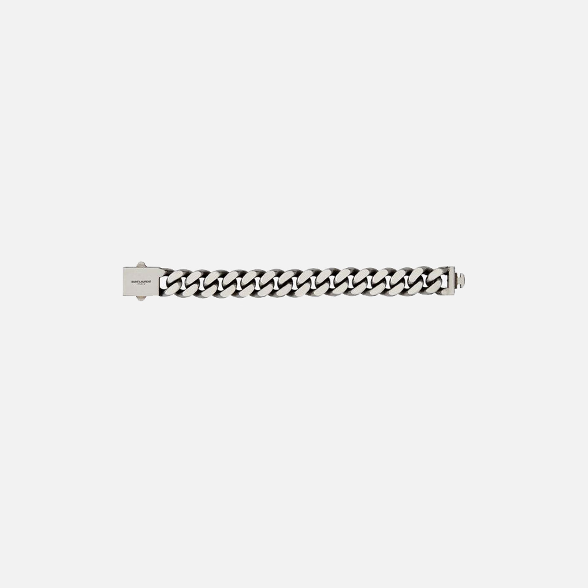 Saint Laurent Gourmette Chain Bracelet - Silver