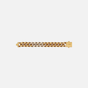 Saint Laurent Gourmette Chain Bracelet - Light Gold / Brass