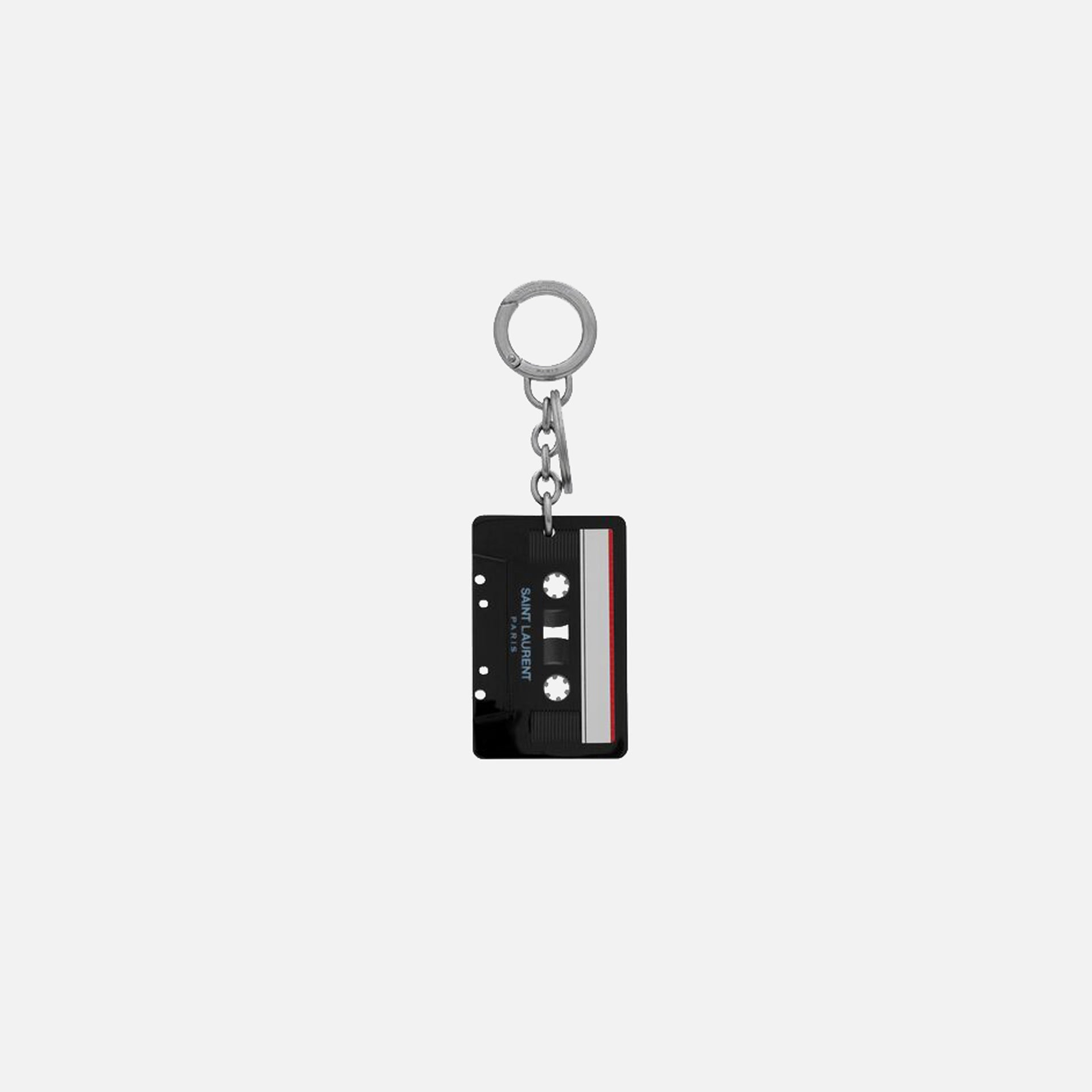 Saint Laurent YSL Key Chain Cassette Tape - Black