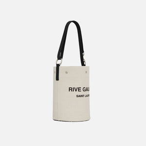 Saint Laurent YSL Rive Gauche Bucket Bag - White