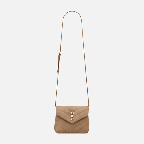 Saint Laurent Ysl Monogram Bucket Bag - Chocolate/ Khaki/ Brun