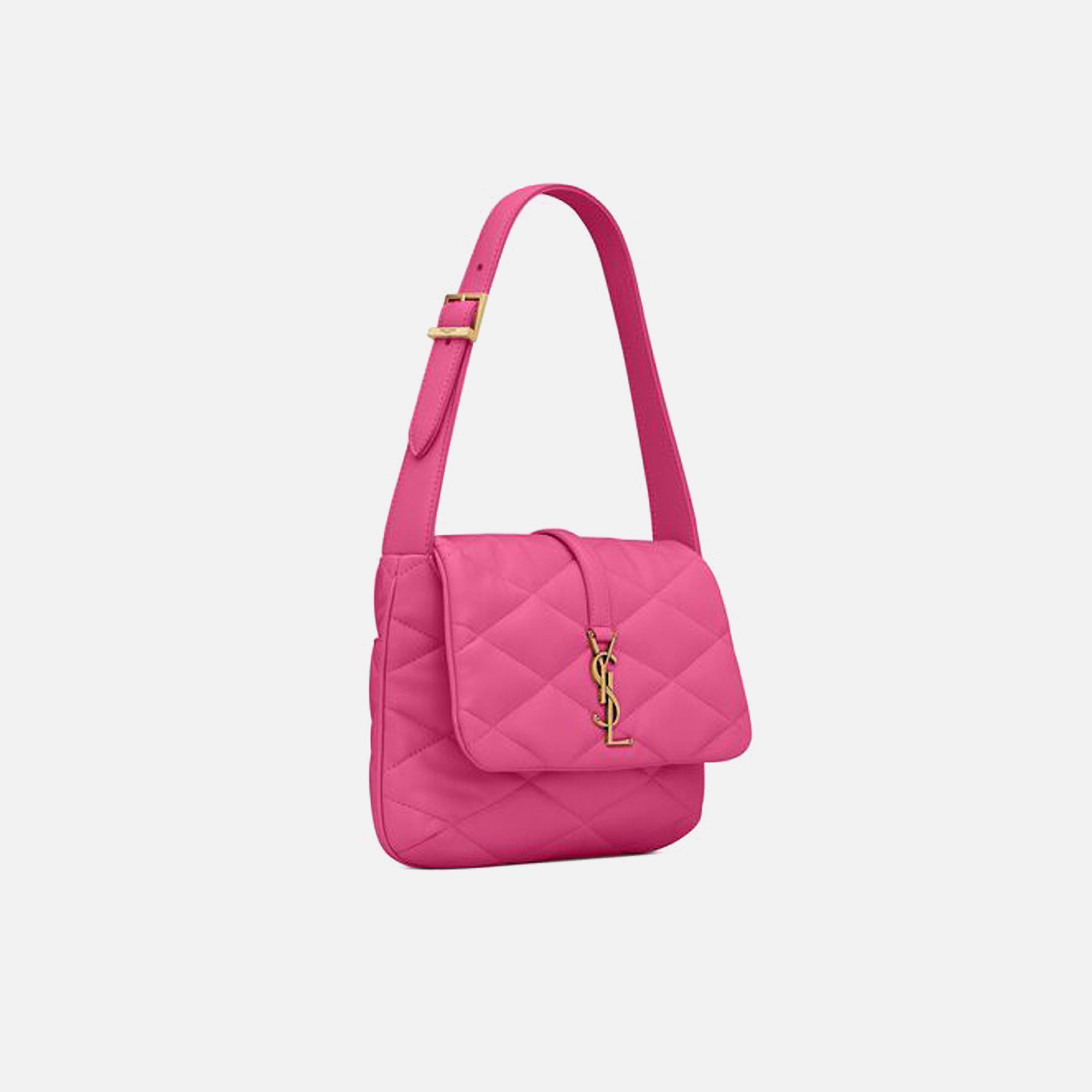 Saint Laurent YSL LE 57 Hobo Shoulder Bag - Bubblegum