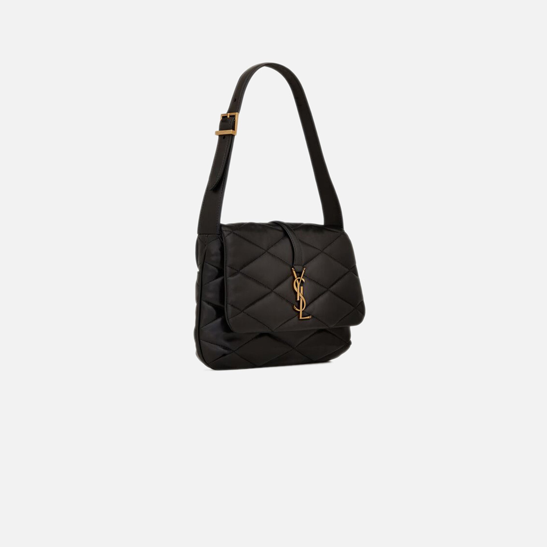 Saint Laurent YSL Matelasse Shoulder Bag - Black