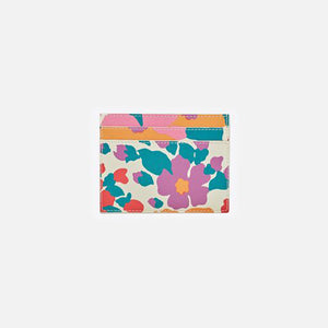 Saint Laurent Credit Card Case Floral Print - White