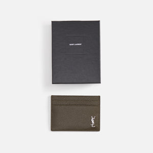 SAINT LAURENT Pebble-Grain Leather Cardholder for Men