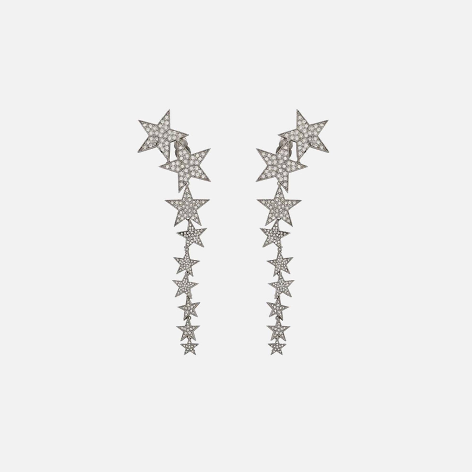 Saint Laurent Falling Star Long Earrings - Silver – Kith