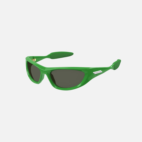 Bottega Veneta Acetate Racing Frame Sunglasses - Green