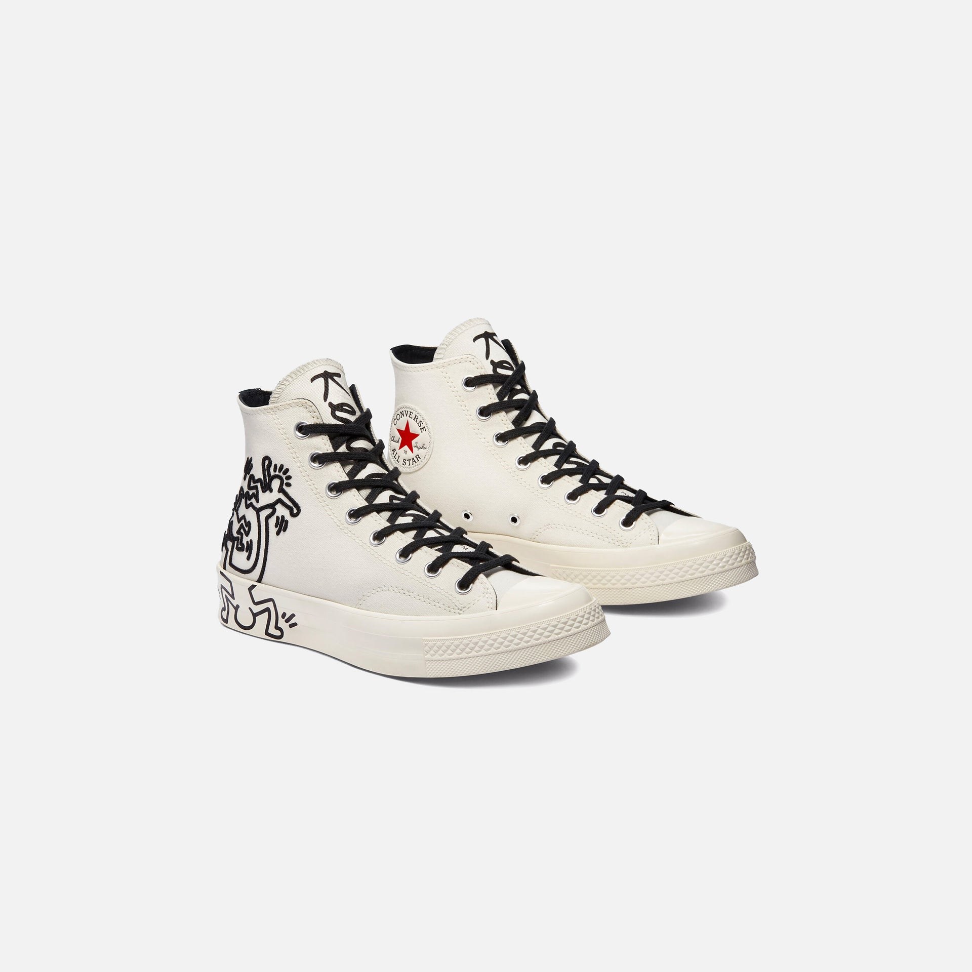 Converse x Keith Haring Chuck 70 High Egret Black Red – Kith