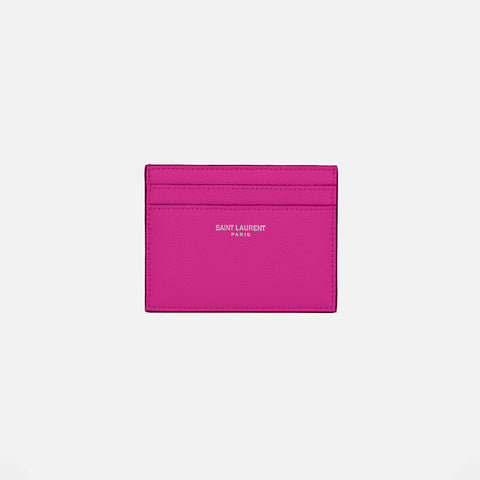 Saint Laurent Credit Card Case - Fuchsia