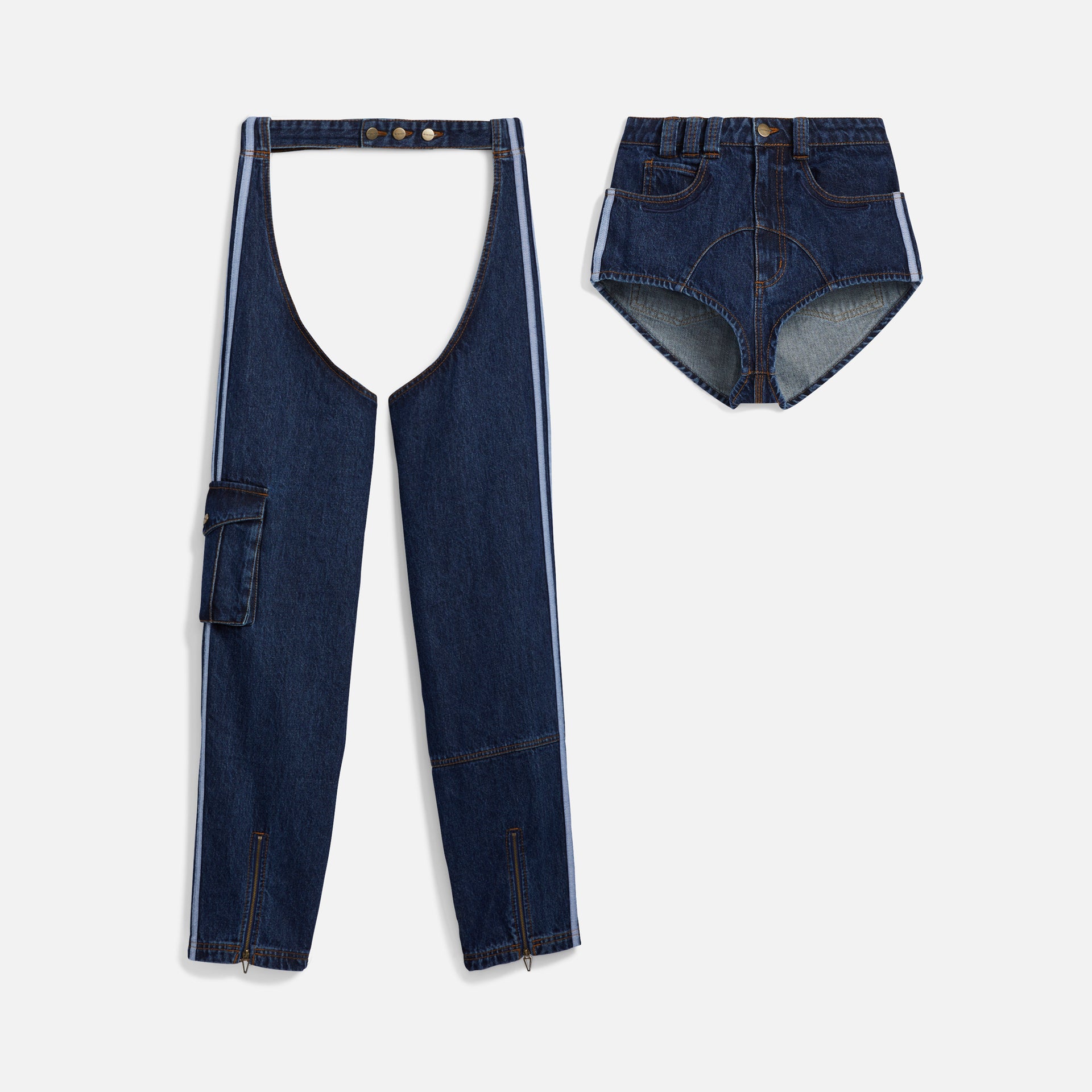 adidas x Ivy Park Denim Chaps - Dark Denim