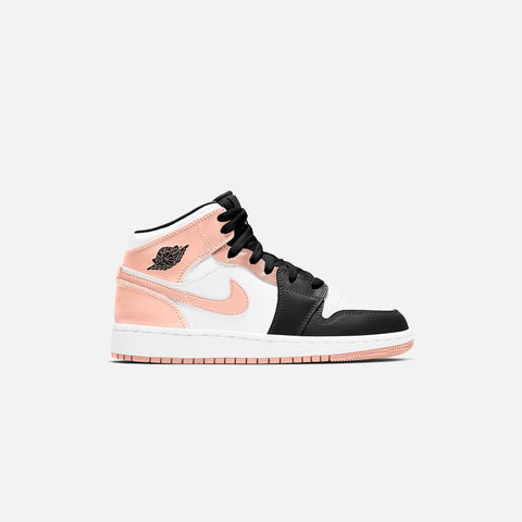 Nike Grade School Air Jordan 1 Mid - White / Arctic Orange / Black
