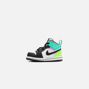 Nike Toddler Air Jordan 1 Mid - White / Black / Volt / Green Glow