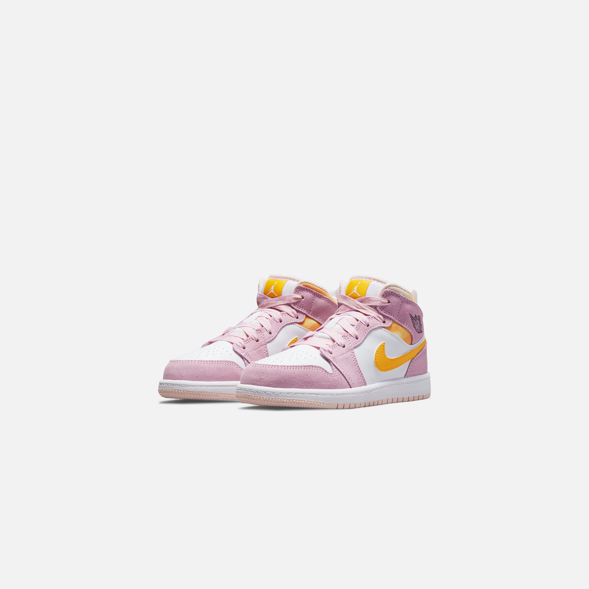 Nike Pre-School Air Jordan 1 Mid SE - Light Arctic Pink / University Gold / White