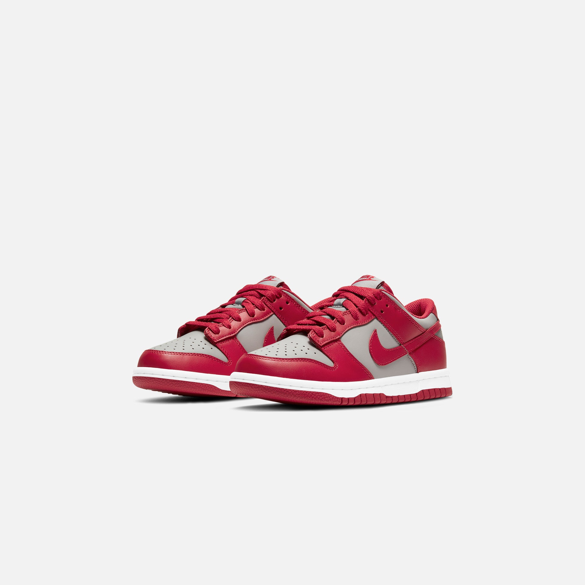 Nike Grade School Dunk Low Retro - Medium Grey / Varsity Red / White