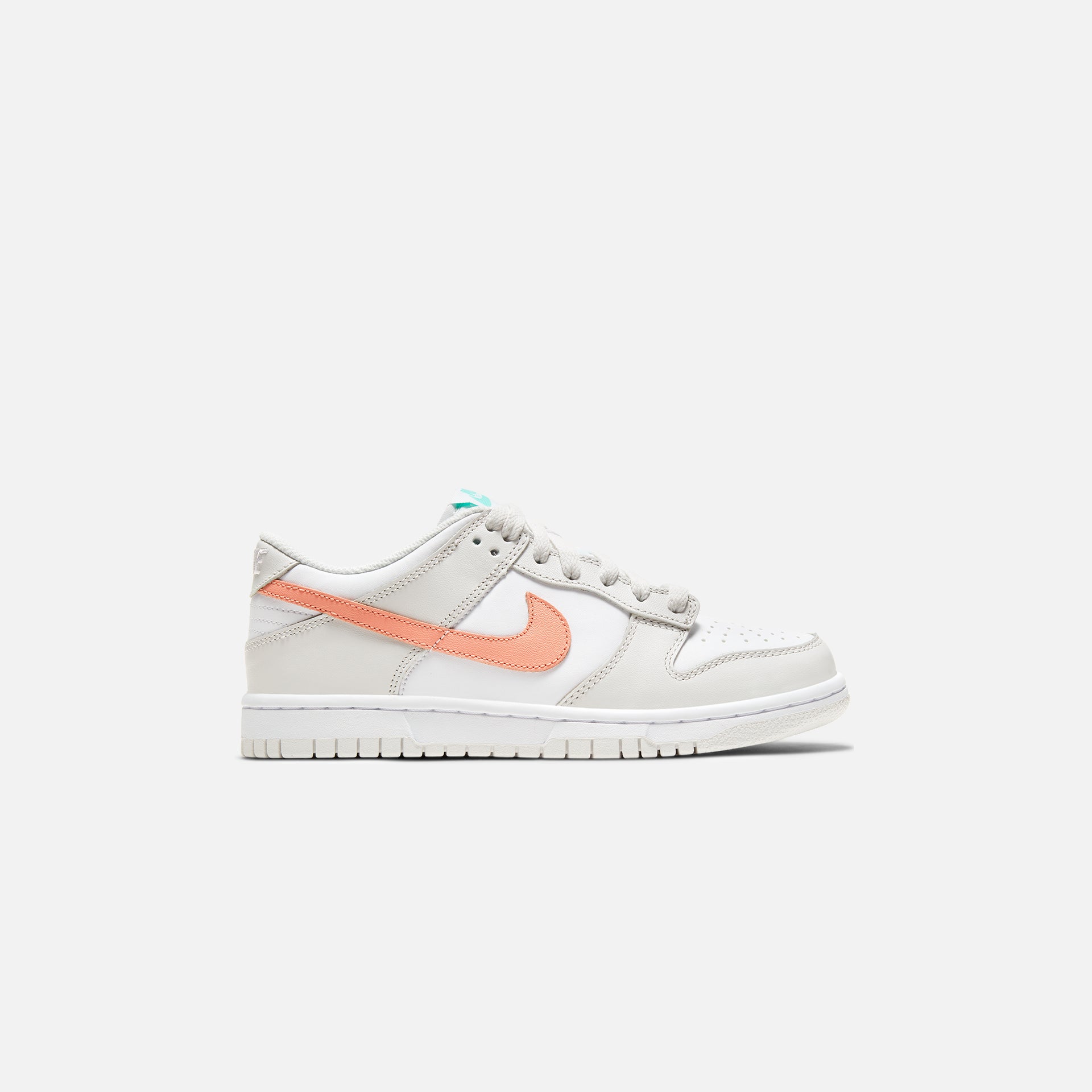 Nike Grade School Dunk Low - White / Crimson Bliss / Platinum Tint / Tropical