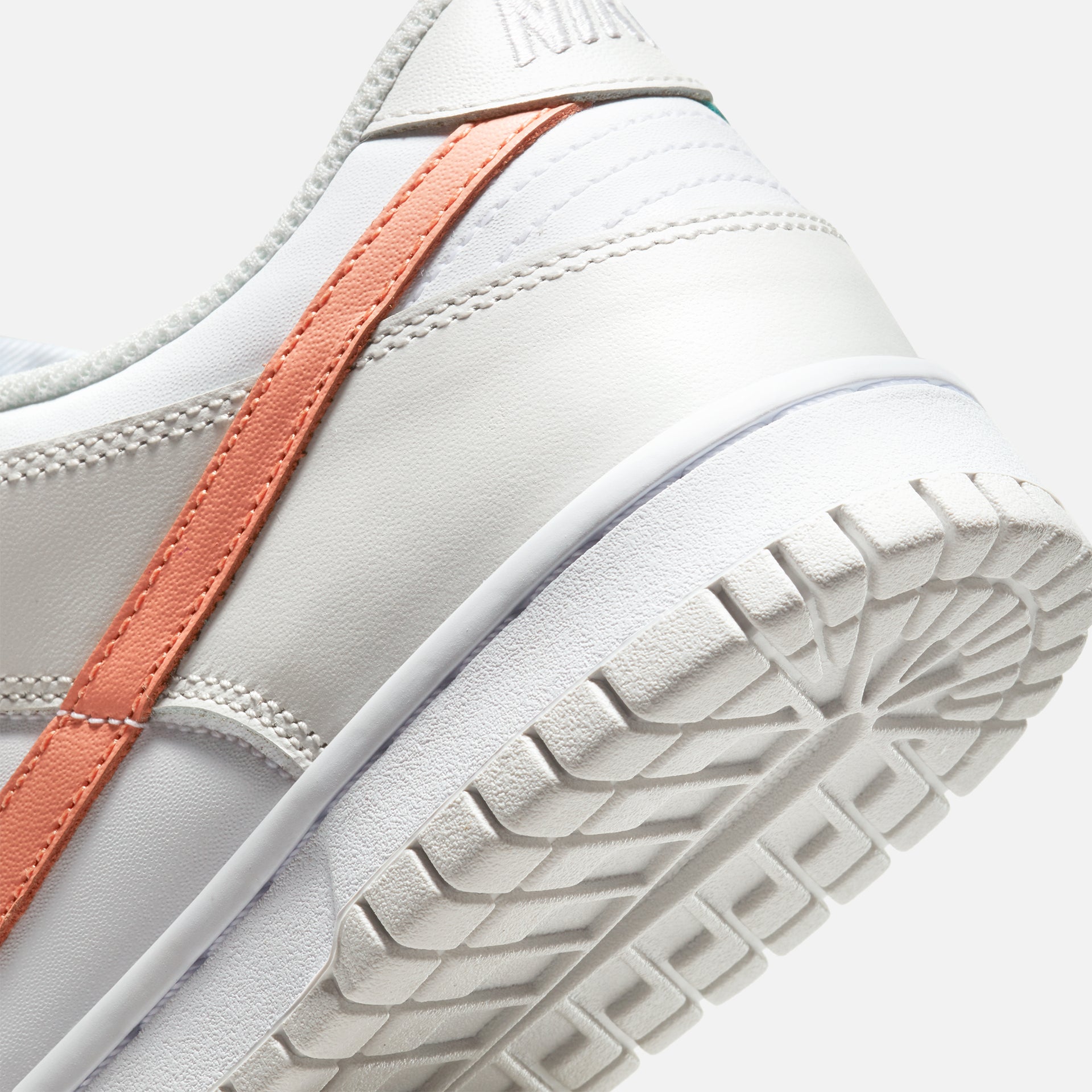 Nike Grade School Dunk Low - White / Crimson Bliss / Platinum Tint / Tropical